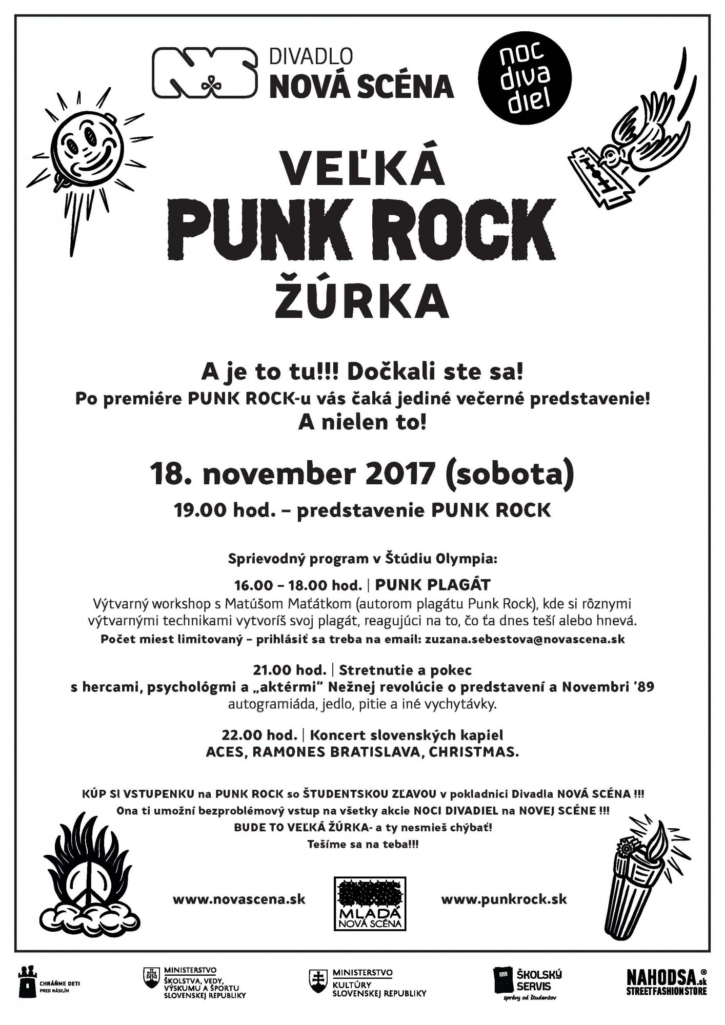 PunkROCKnocdivadiel A3 plagat